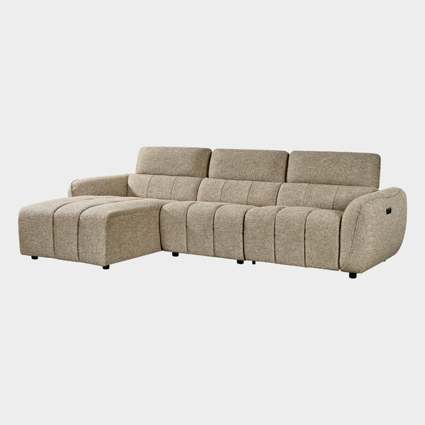Turin Electric Recliner Sofa Left and Right Corner Durable fabric