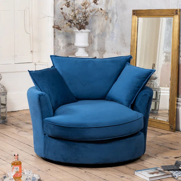 Cuddle Chair Swivel base Soft Velvet Love seat