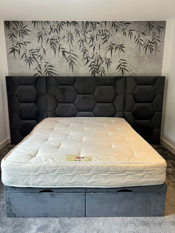 Grey Hexagon Windsor bed-Estelle decor