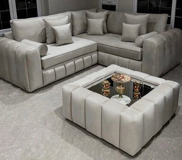 Oyster Lined Fabric Sofa