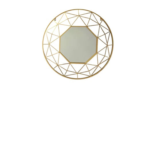 Verve Gold Round 3d Effect Wall Mirror - Estelle Decor