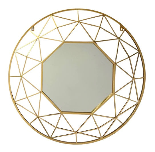 Verve Gold Round 3d Effect Wall Mirror - Estelle Decor