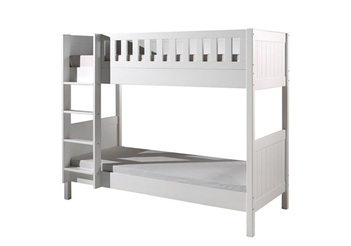 Louis Wooden Bunk Bed in White and Grey - Estelle Decor