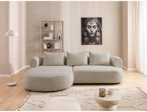 Ferro Right and Left Hand Corner Sofa Soft Beige Fabric