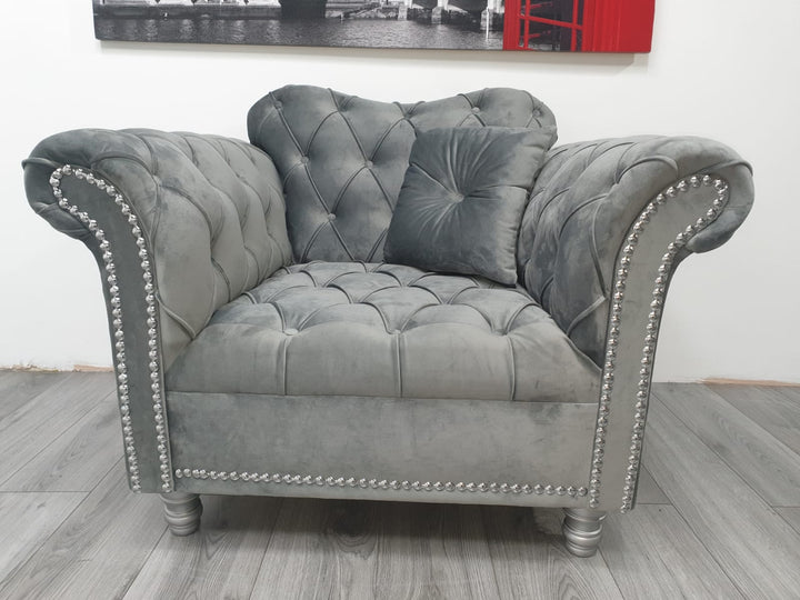 Elegance Fully Upholstered Chesterfield Sofa Corner - Estelle Decor