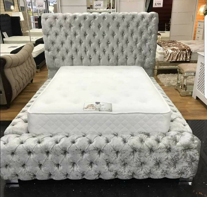 Ambassador Chesterfield Upholstered Platform Bed Frame - Estelle Decor