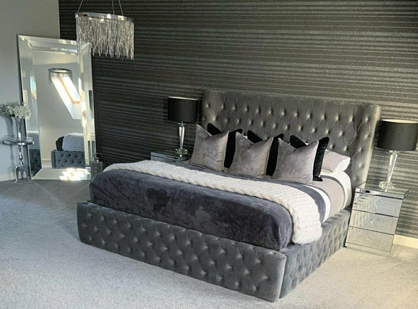 Winged Ambassador Chesterfield Bed Frame. - Estelle Decor