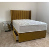Oulton Wing Back Striped Headboard Divan Bed. - Estelle Decor