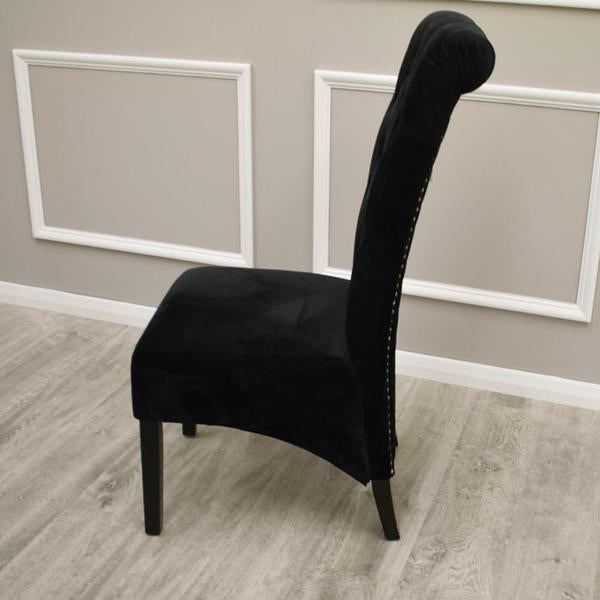 Emma Tall lion knocker Velvet  Dining Chair - Estelle Decor