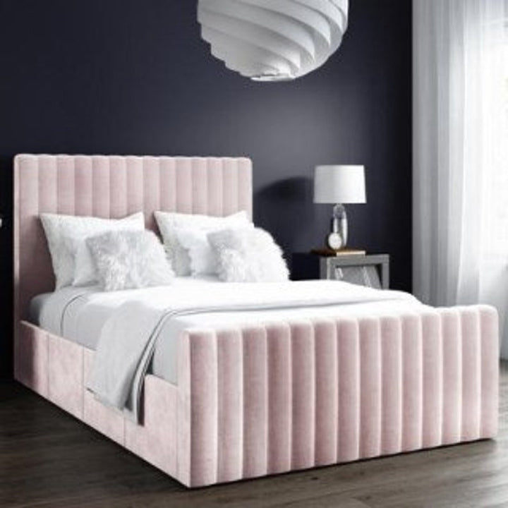 Roma Panel Lined Upholstered Bed - Estelle Decor